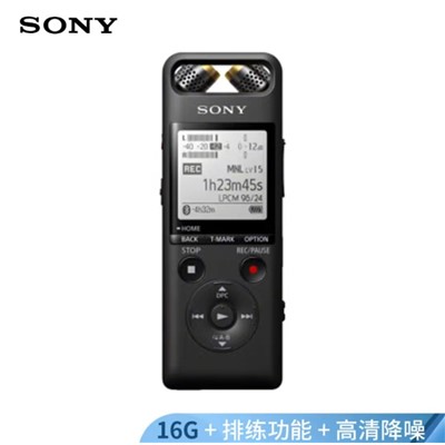 索尼（SONY） PCM-A10錄音外圍設備  數碼錄音筆專業線性高清降噪藍牙遠距離操控無損音樂播放大容量 黑色